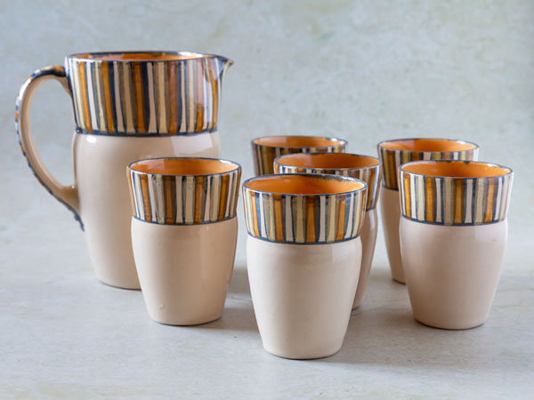 Dorothy Watson Pottery lemonade set